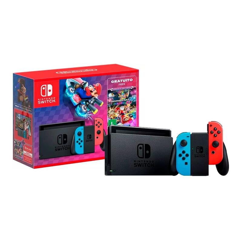 Console Nintendo Switch 32GB V2 Com Jogo Digital Mario Kart 8